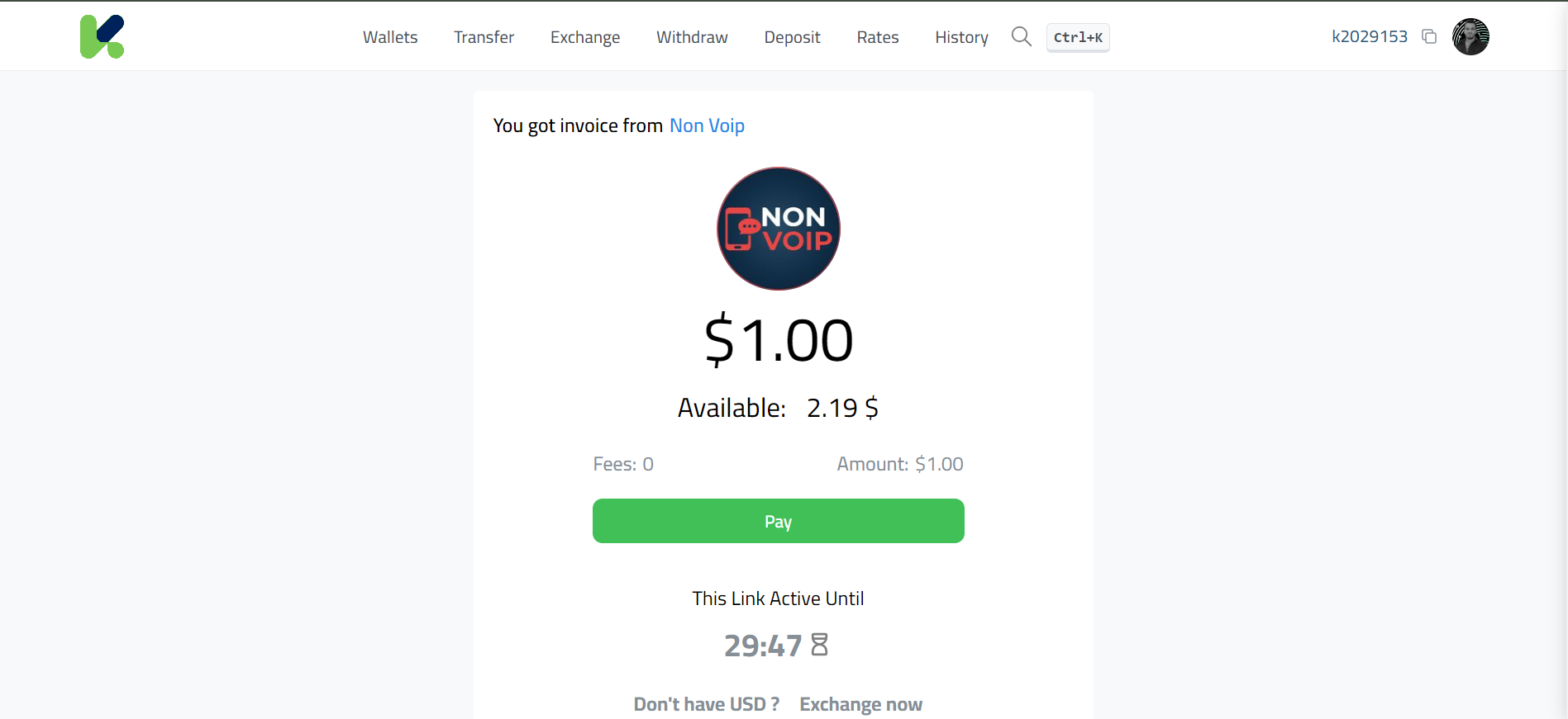 خطوات شحن رصيد حسابك في Non-VoIP باستخدام كذاواليت - Kazawallet