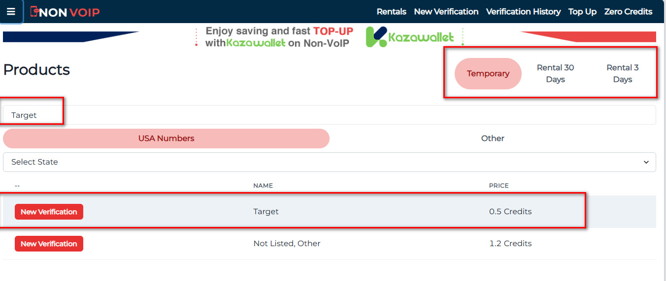 Steps to Create Target Account Without phone Number