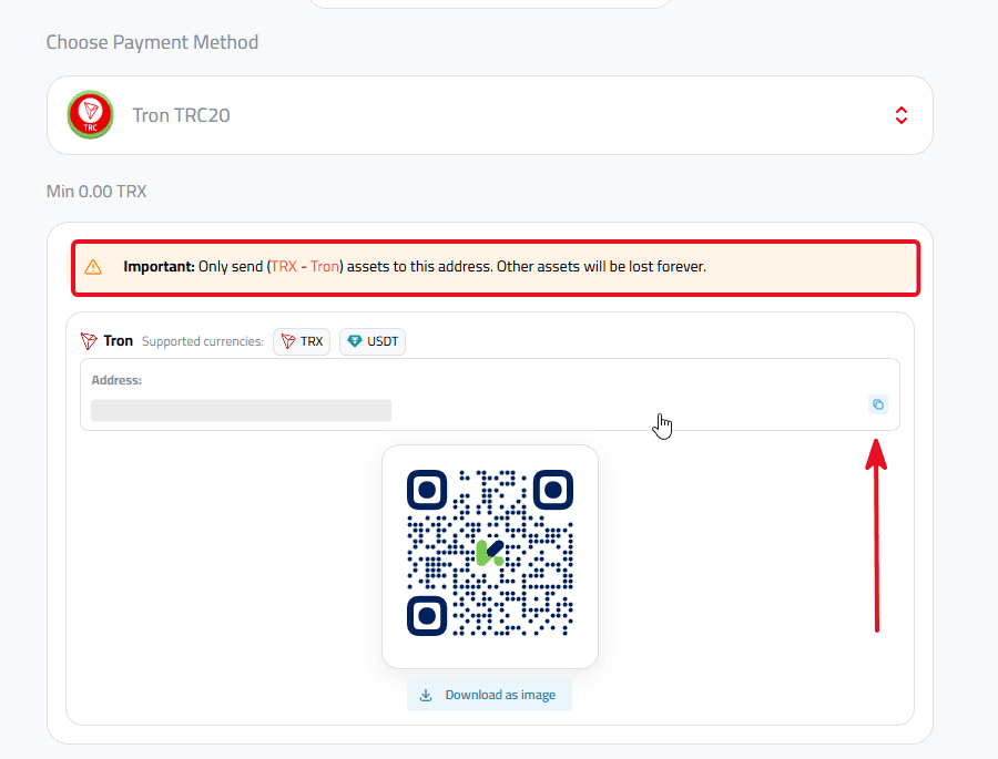 deposit address