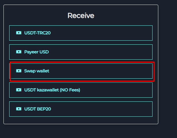 How to transfer from one Swap wallet to another Swap wallet
