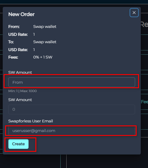 How to transfer from one Swap wallet to another Swap wallet