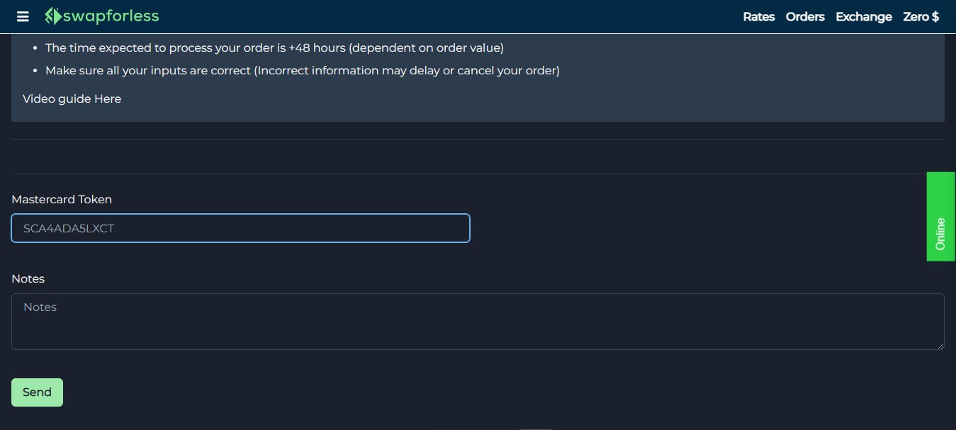كيفية التحويل من ماستر كارد إلى Swap Wallet 