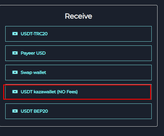 Steps to Transfer from Swap Wallet to Kazawallet