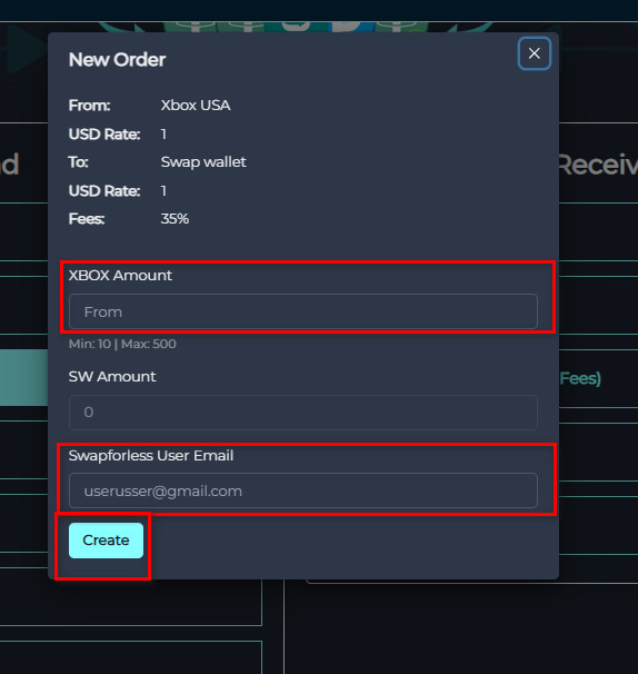 Steps to Exchange Balance from Xbox USA to Swap Wallet via Swapforless