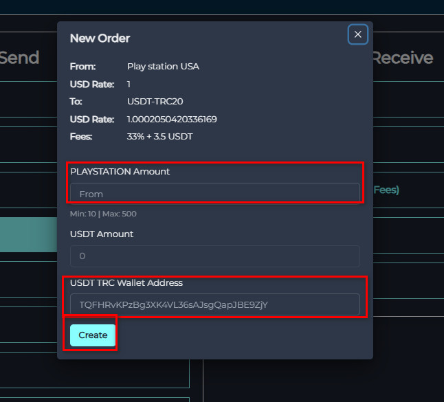 Steps to Exchange Balance from PlayStation USA to USDT-TRC20 via Swapforless
