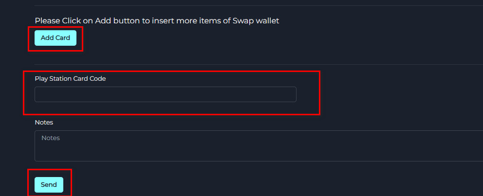 Steps to exchange PlayStation Balnace to Swap Wallet via Swapforless