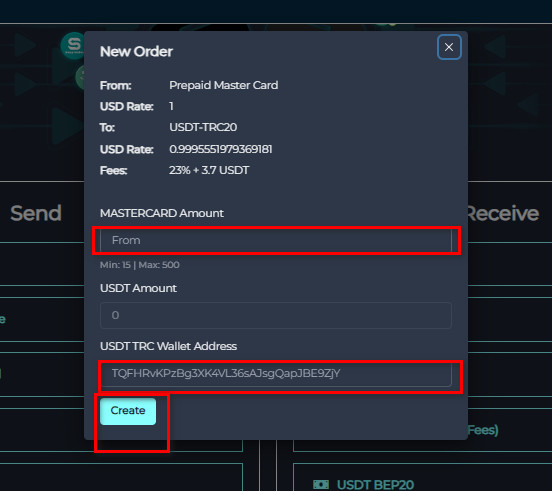 Steps to Exchange Prepaid Mastercard Balance to USDT-TRC20