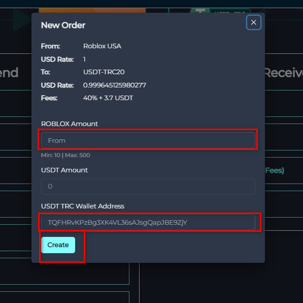 Exchange Roblox USA Balance