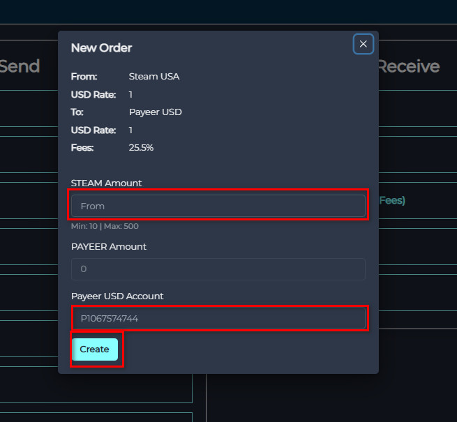 Steps to Exchange Steam USA Balance to Payeer USD