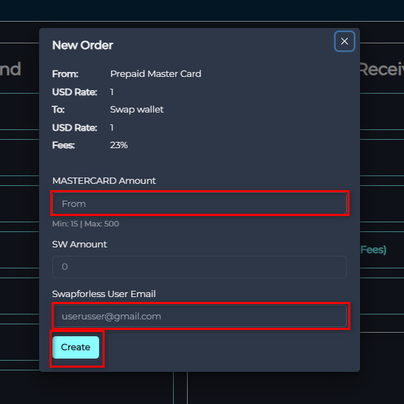 Steps to Exchange Prepaid Mastercard Balance to Swap Wallet