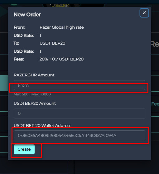 Steps to Exchange Razer Gold High Rate to USDT-BEP20 via Swapforless