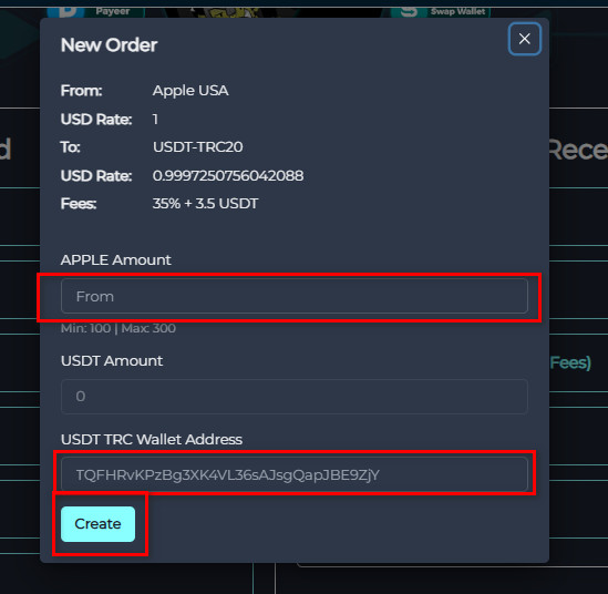 Steps to Exchange Apple USA Balance to USDT-TRC20 via Swapforless