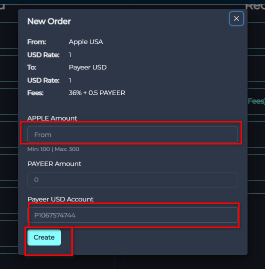 Steps to Exchange Apple USA Balance to Payeer USD via Swapforless