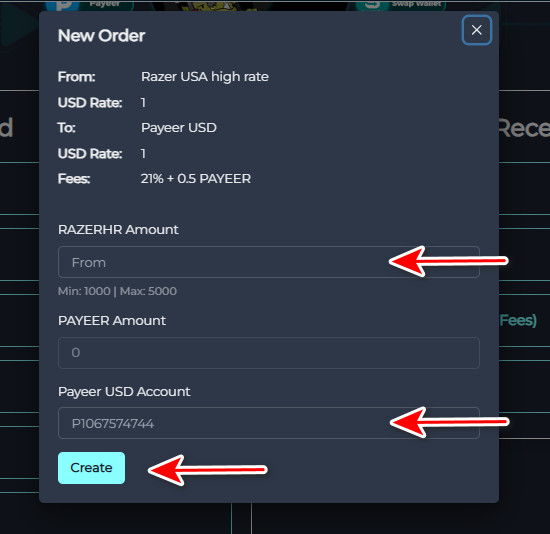 What are the Steps to Exchange Razer USA High Rate to Payeer USD?