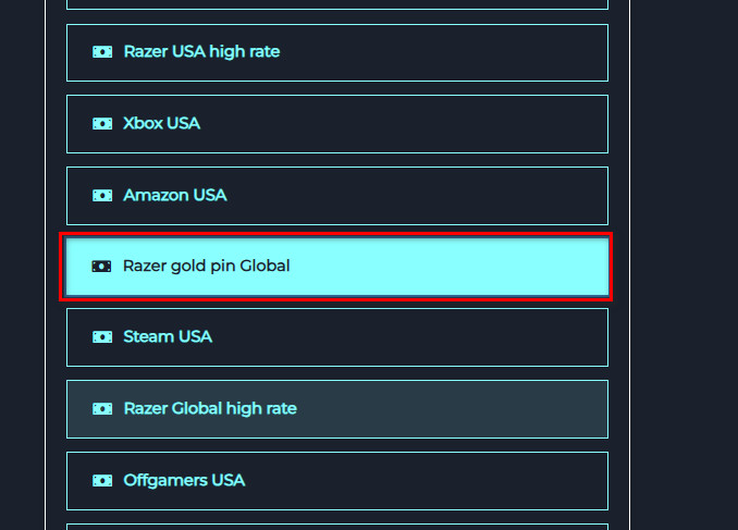 Razer Gold PIN Global