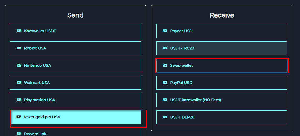 Steps to Exchange Razer Gold PIN USA to Swap Wallet