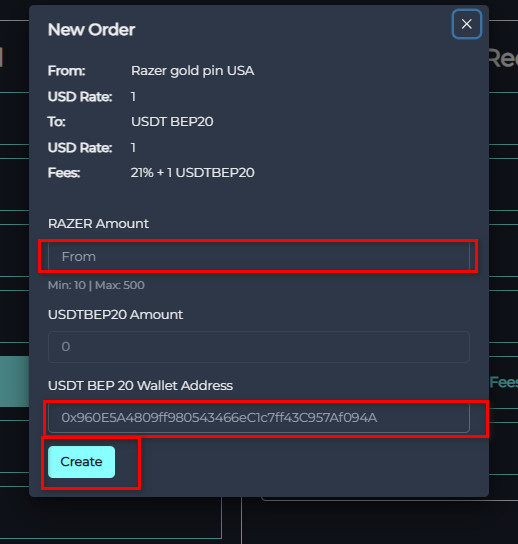Steps to Exchange Razer Gold PIN USA to USDT-BEP20