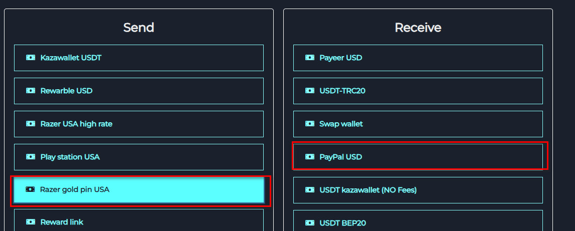Steps to Exchange Razer Gold PIN USA to PayPal USD