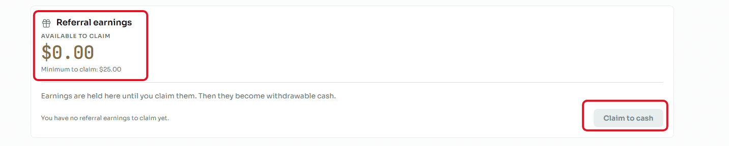 How do you withdraw Swapforless Referrals Program earnings?
