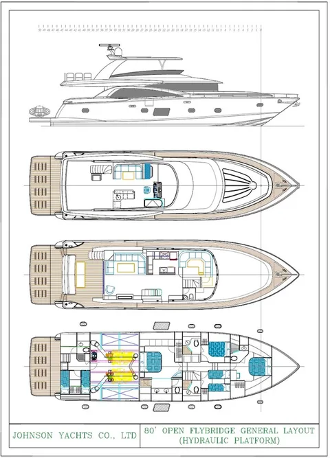 Johnson FLYBRIDGE w/FISHING COCKPIT