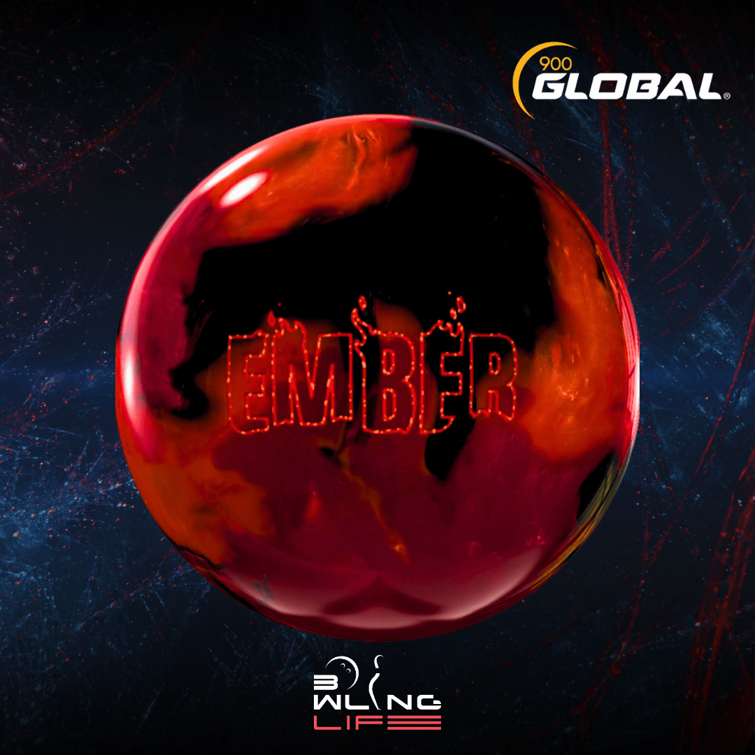 900 Global Ember bowling ball with RB82 Pearl cover and Magna A.I. Core for medium oil