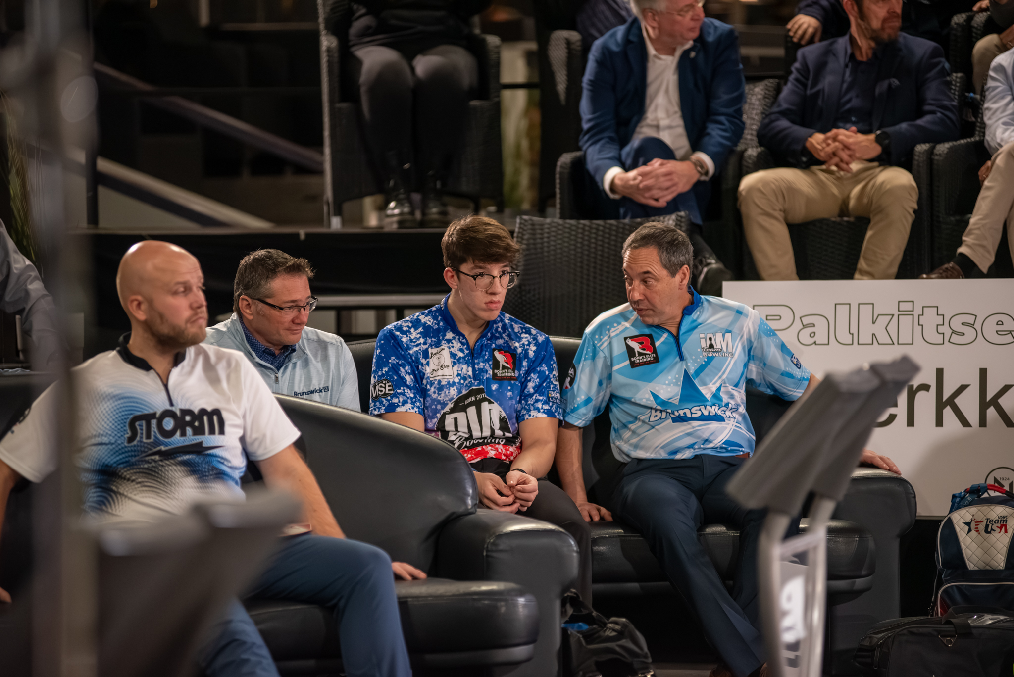 ave Wodka, Brandon Bohn and Parker Bohn III at the Brunswick Ballmaster Open 2025 finals