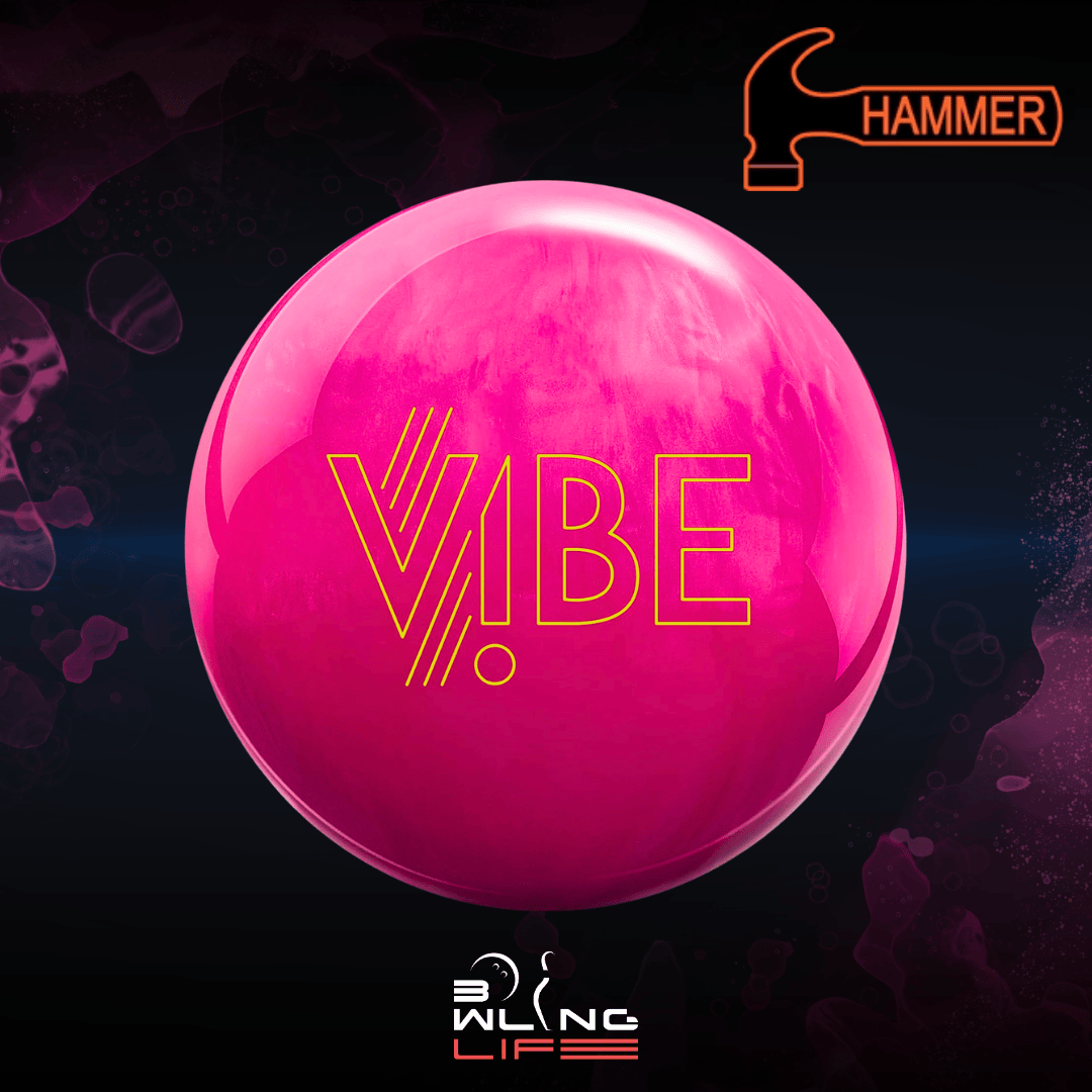Hammer Bubblegum Vibe Bowling Ball – Hot Pink Design with Angular Backend Motion
