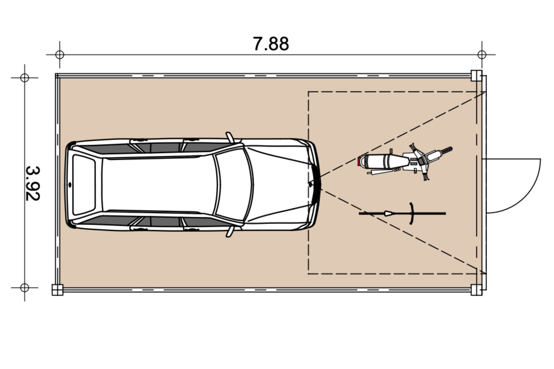 Lagereinheit Typ A - Einzeleinheit Grundriss
