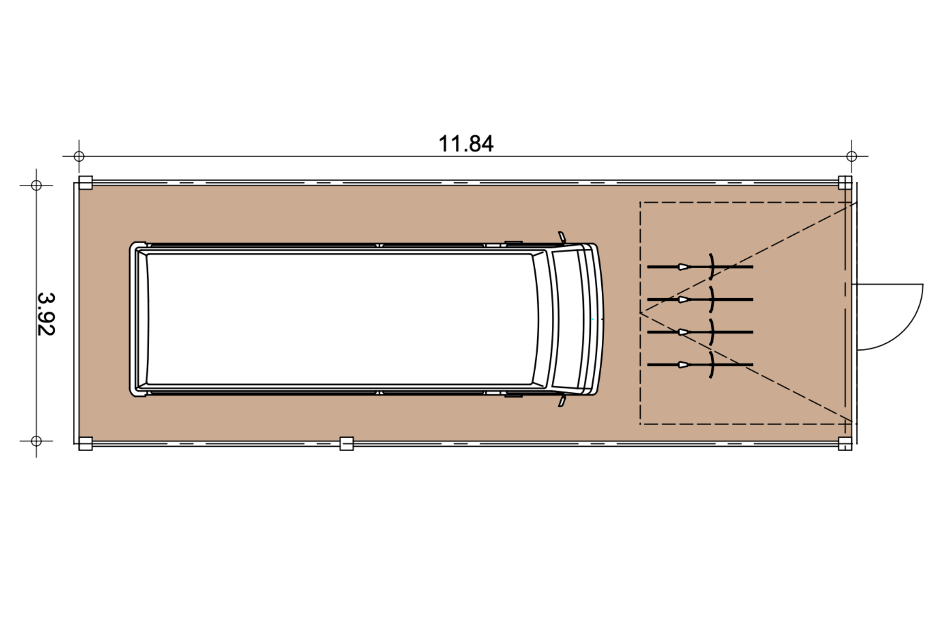 Lagereinheit Typ C - Einzeleinheit Grundriss