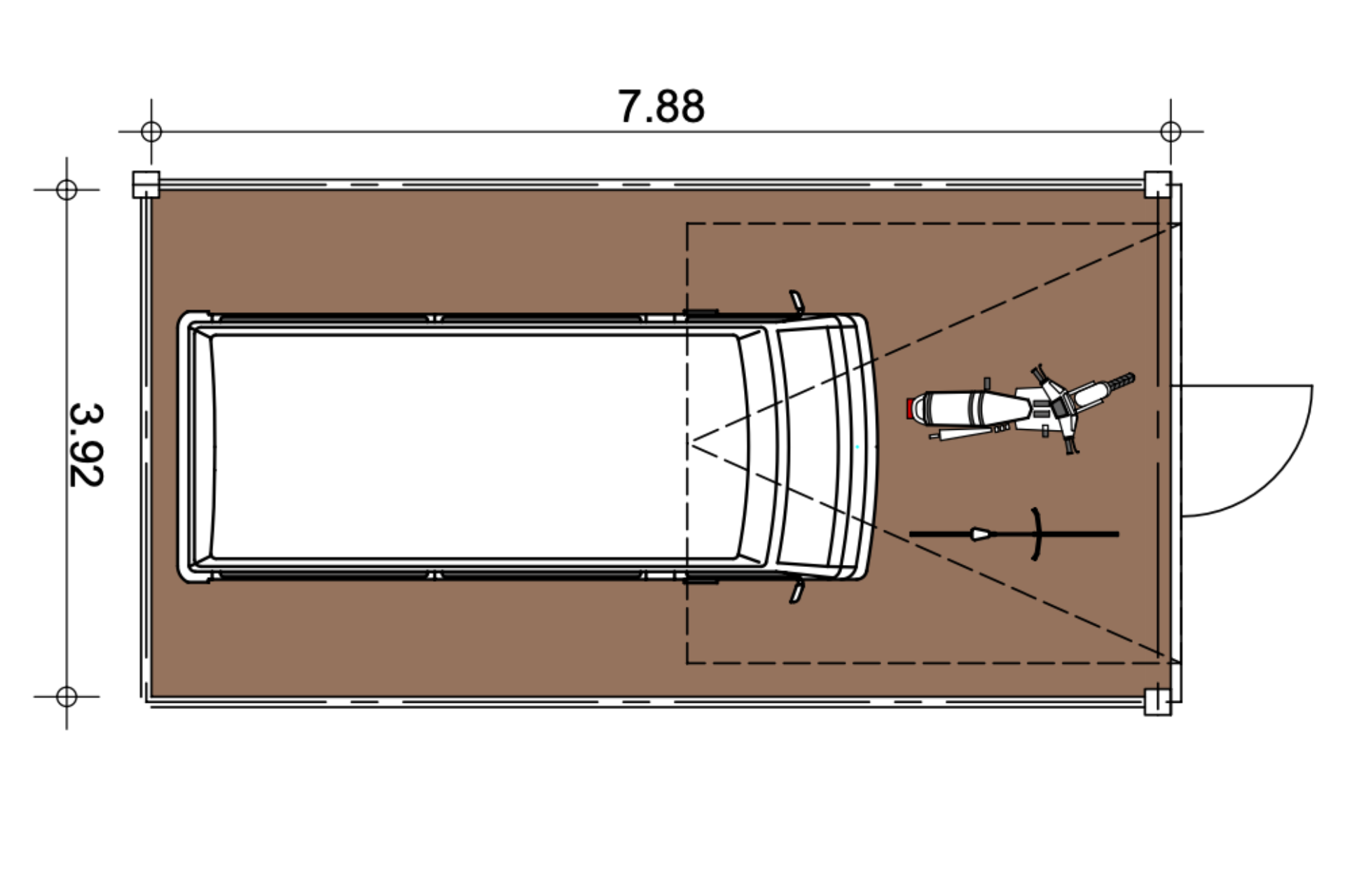 Lagereinheit Typ D - Einzeleinheit Grundriss