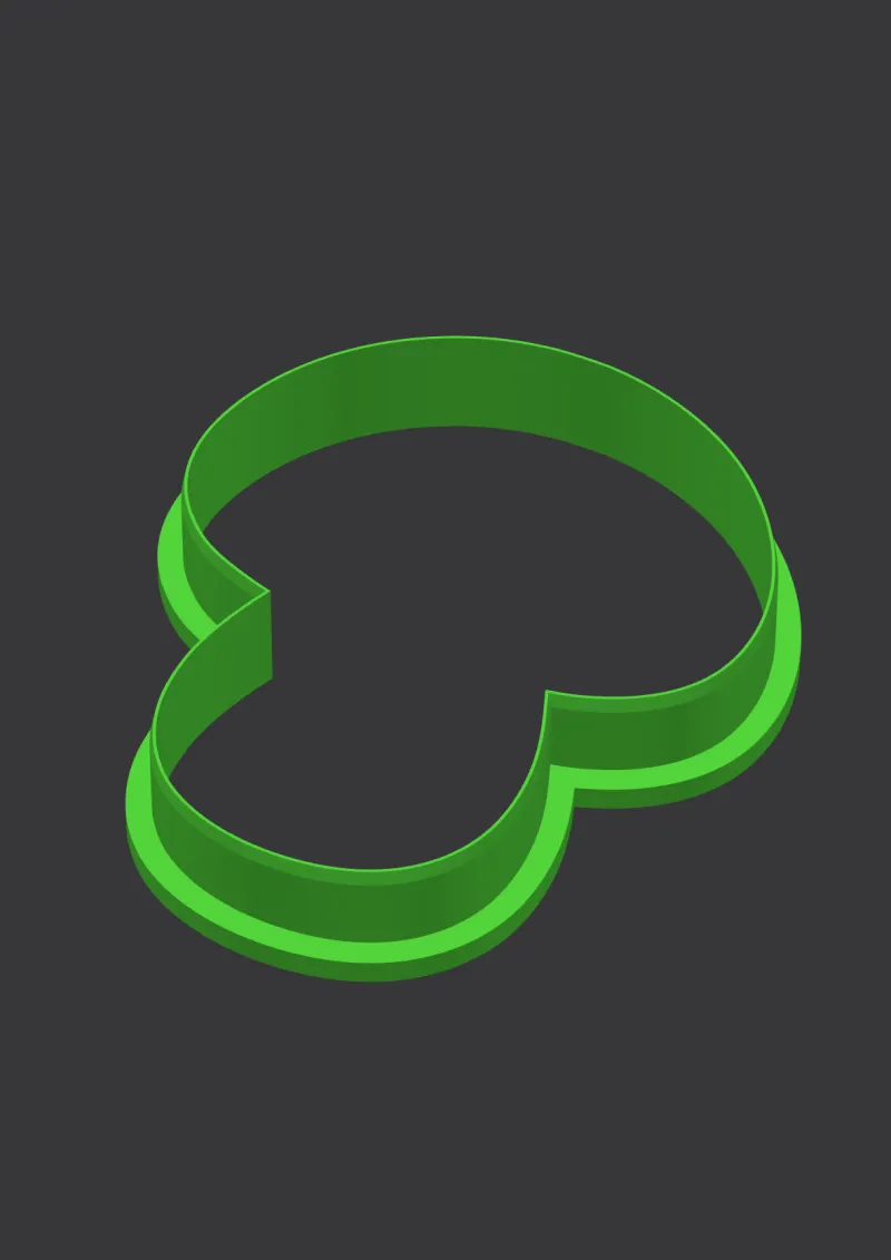 Mooshroom STL cookie cutter 3D preview