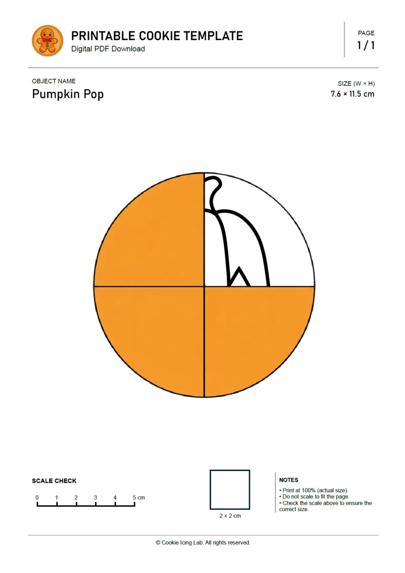 Pumpkin Pop printable PDF template preview