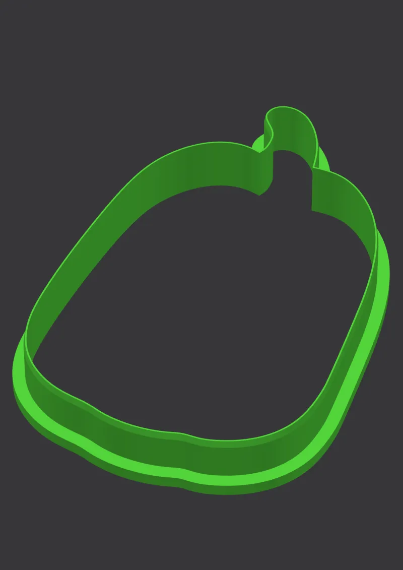 Pumpkin Pop STL cookie cutter 3D preview