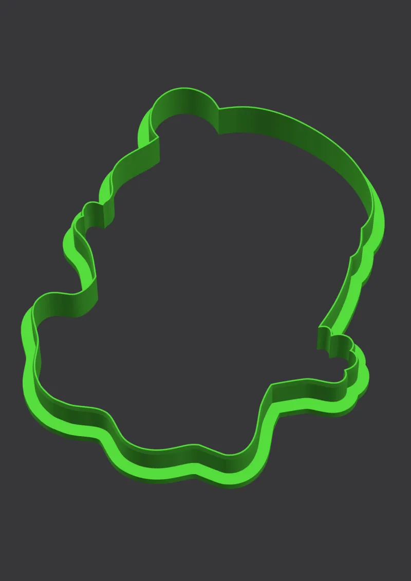 Ghost in Glasses STL cookie cutter 3D preview