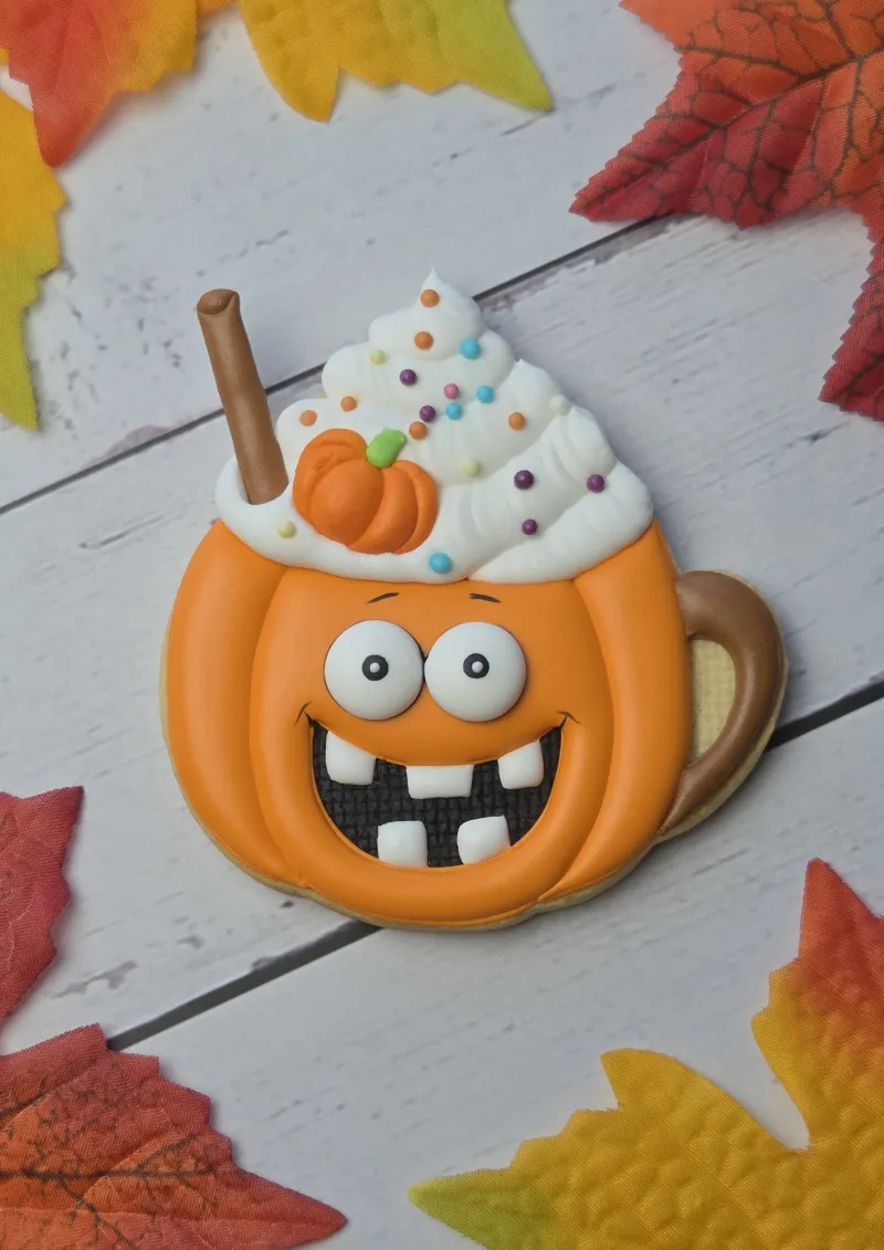 Pumpkin Cocoa decorated cookie