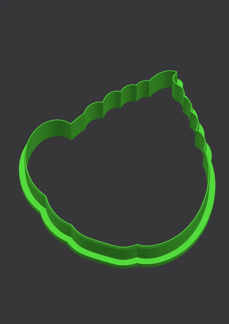 Pumpkin Cocoa STL cookie cutter 3D preview