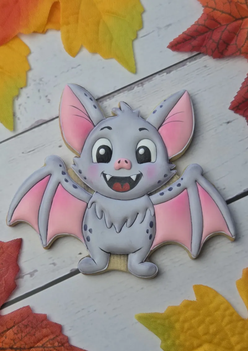 Cheeky Bat decorated cookie
