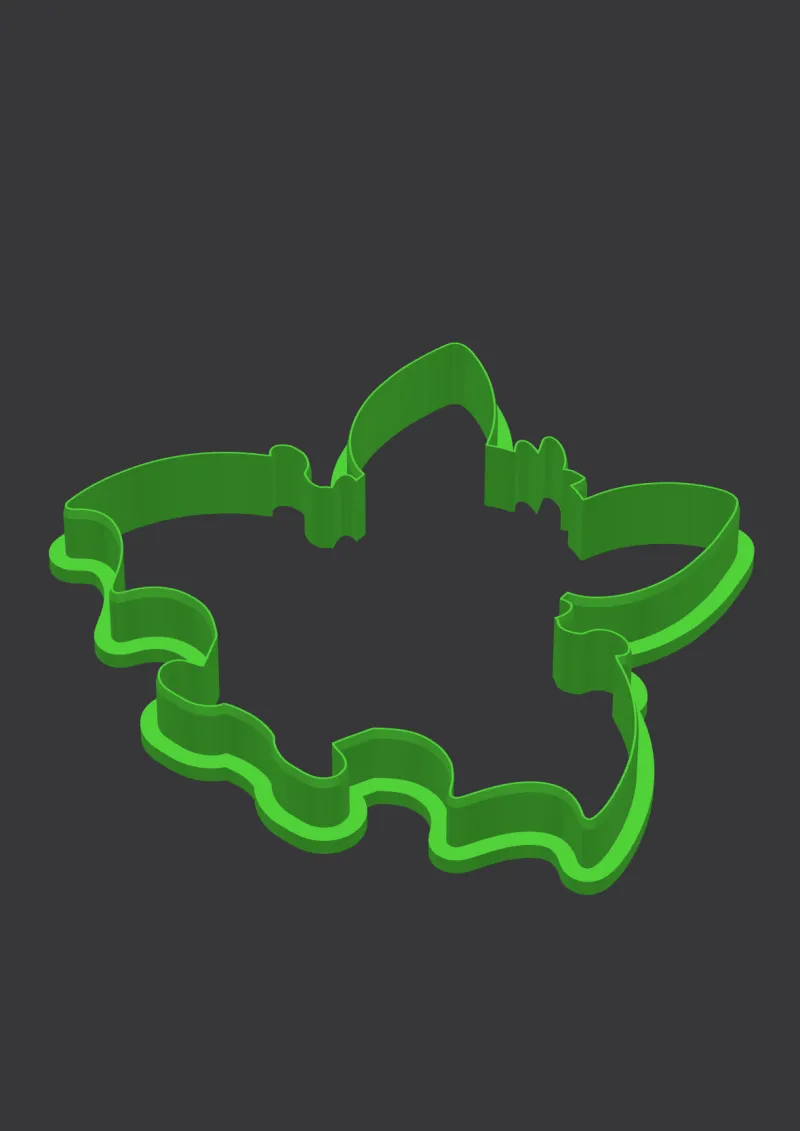 Cheeky Bat STL cookie cutter 3D preview