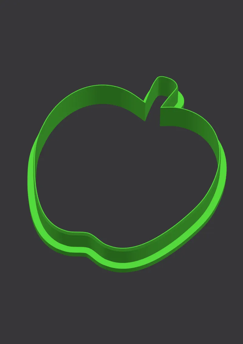 Poison Apple STL cookie cutter 3D preview