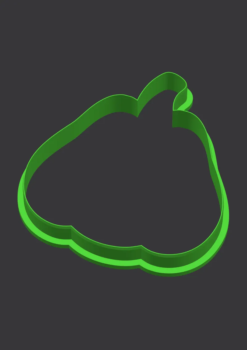 Spooky Grin STL cookie cutter 3D preview