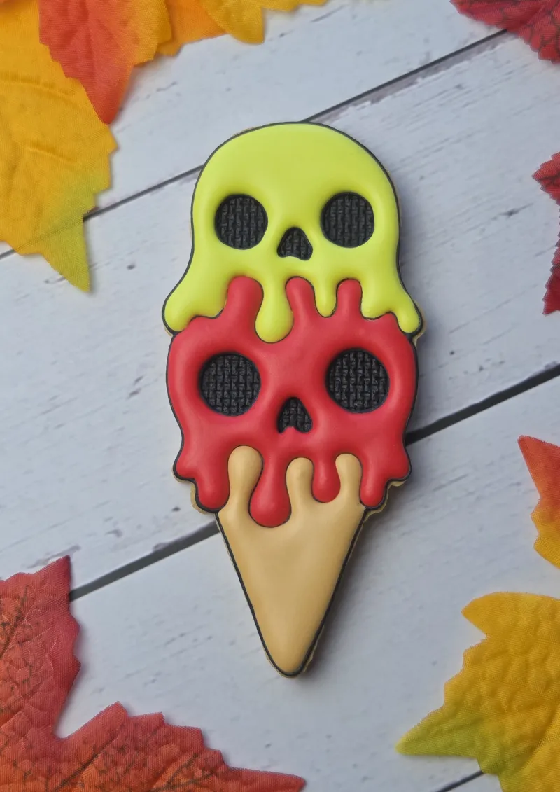 Skull Cone decorated cookie