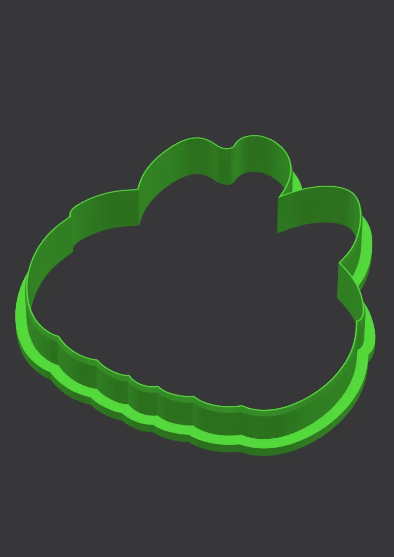 Drippy Pumpkin STL cookie cutter 3D preview