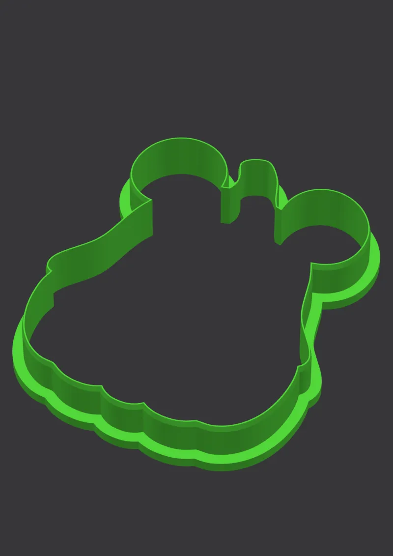 Pumpkin Mouse STL cookie cutter 3D preview