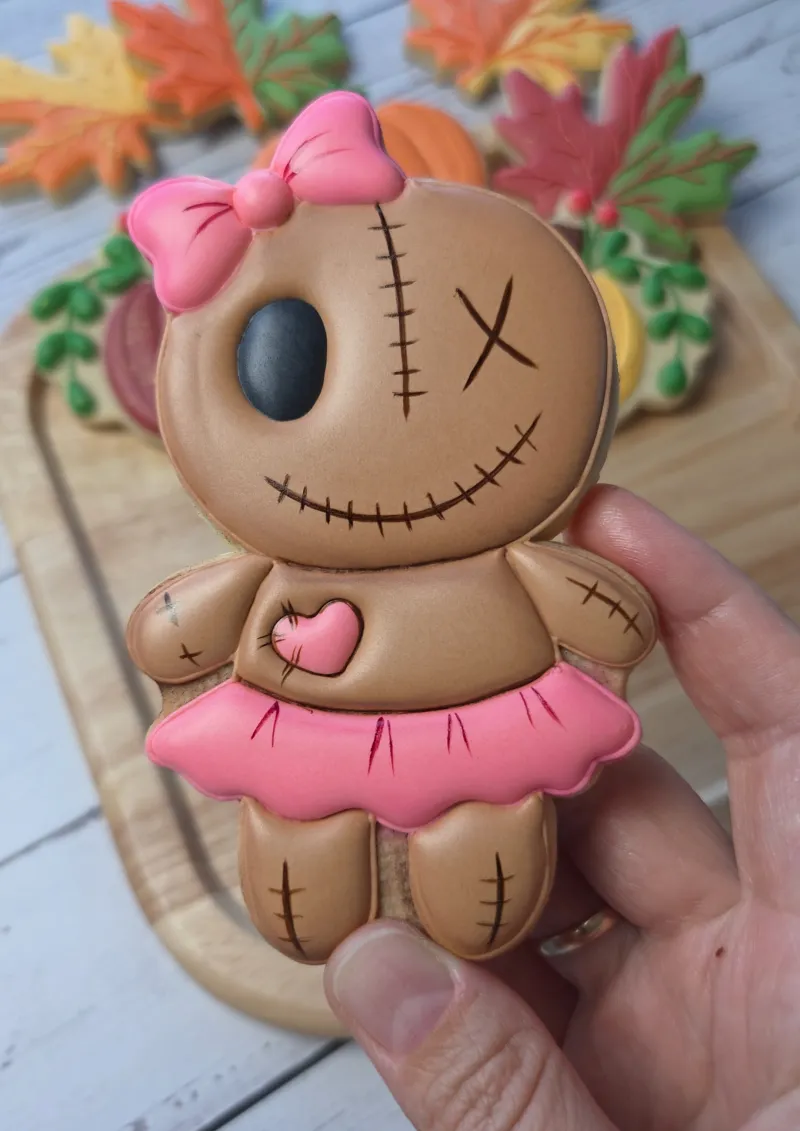 Voodoo Doll decorated cookie