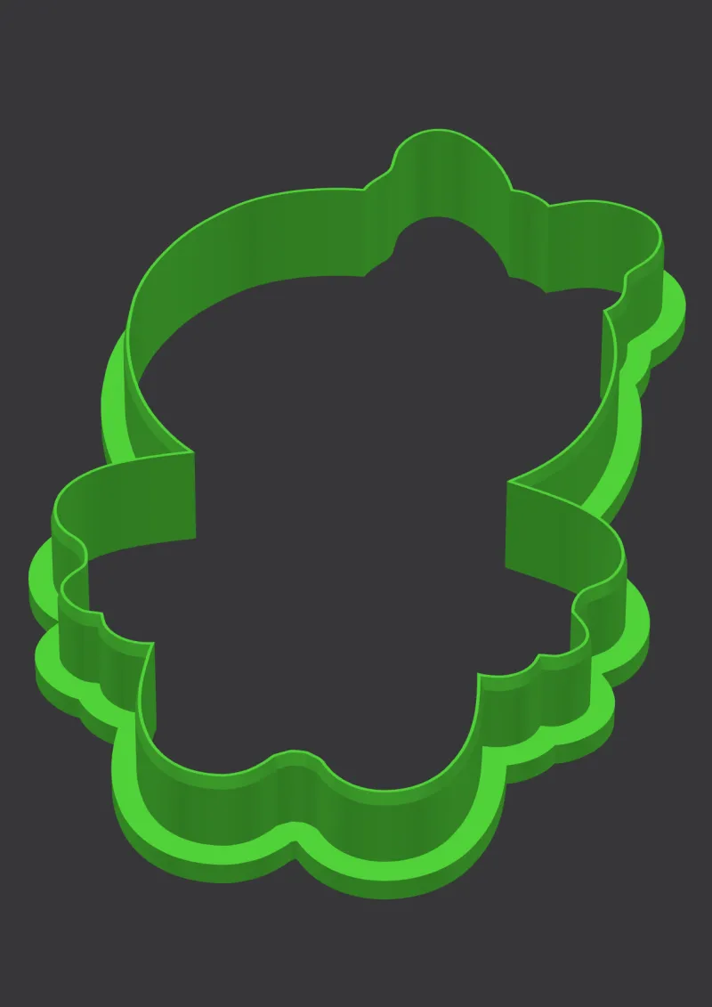 Voodoo Doll STL cookie cutter 3D preview