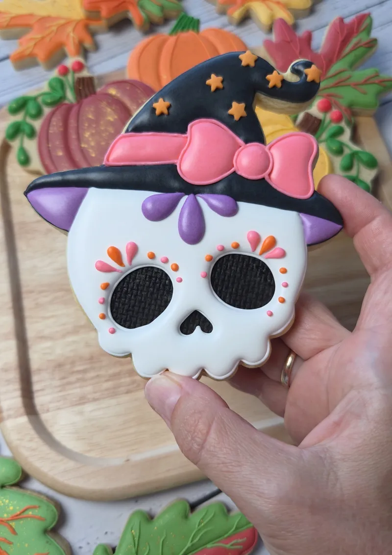 Witch Skull decorated cookie