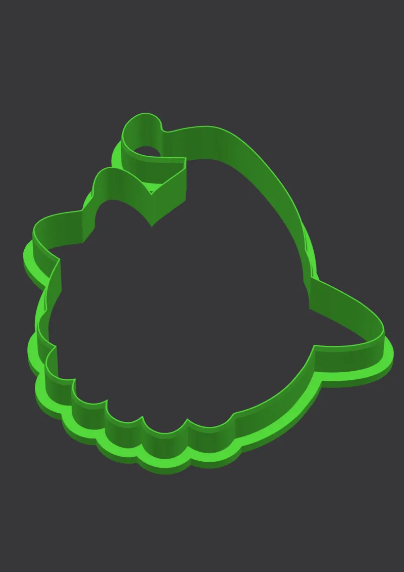 Witch Skull STL cookie cutter 3D preview