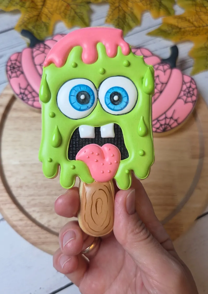 Zombie Pop decorated cookie