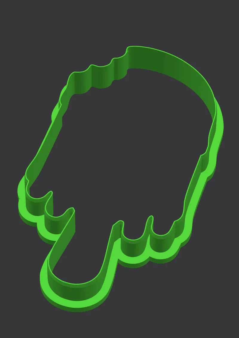 Zombie Pop STL cookie cutter 3D preview