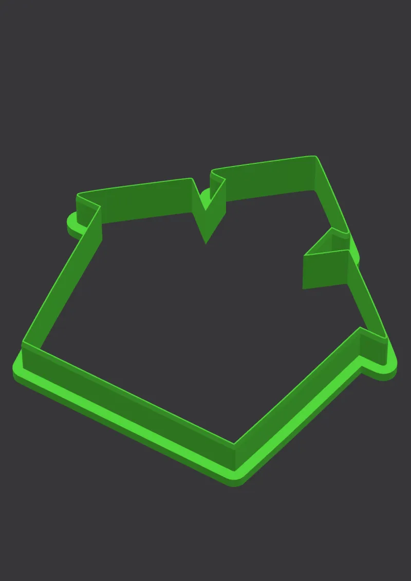Haunted Manor STL cookie cutter 3D preview